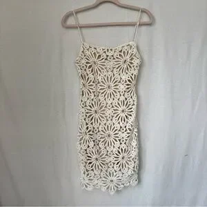 Steve Madden | Dresses | Steve Madden White Floral Crochet Mini Dress ...